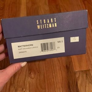Stuart Weitzman Size 6.5 Tan Croc Heel